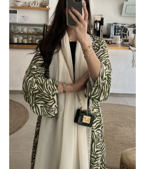 عباية 00357 صيفية بقماش موسلين شيفون مبطن 