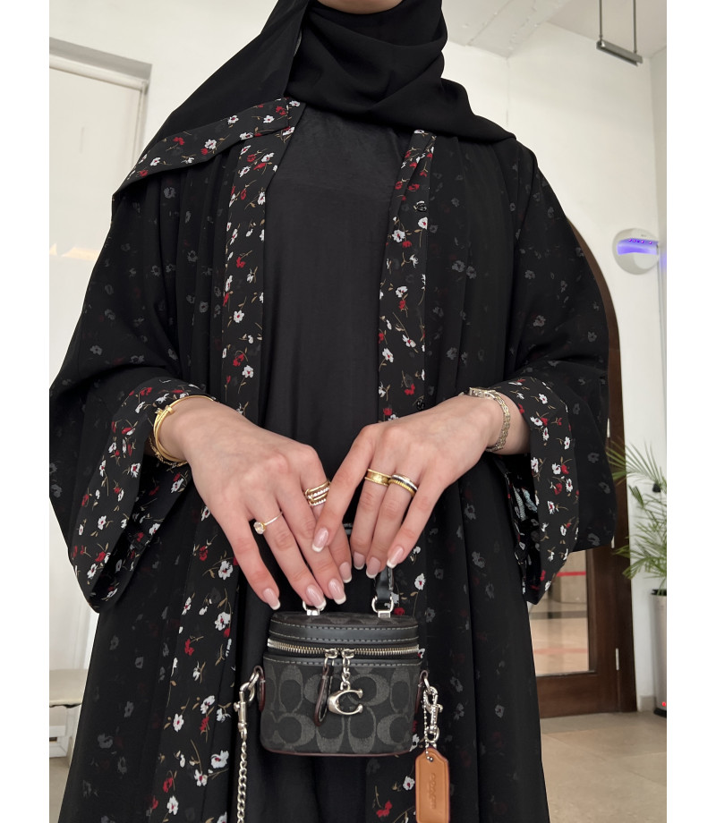 عباية 00386 أنيقة ومريحة في اللبس بخامة دبل شيفون ياباني