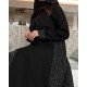 عباية 00409 بقصة نص كلوش سواد فاحم عباية 00409 بقصة نص كلوش سواد فاحم