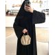 عباية 00414 بقصة كلاسيك بخامة الكريب سواد فاحم عباية 00414 بقصة كلاسيك بخامة الكريب سواد فاحم