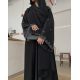 عباية 00420 راقية مع شك وتطريز يدوي على الأكمام والشيلة