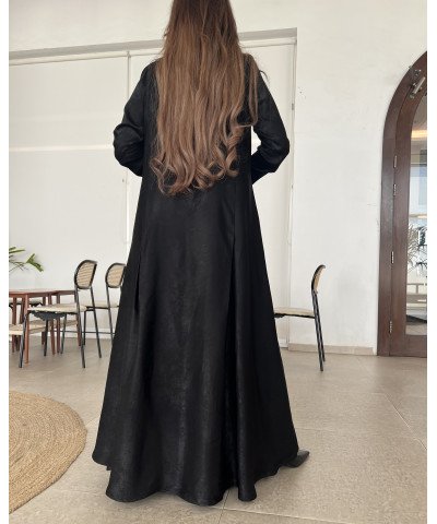 عباية 00426 عباية أنيقة كلوش مع فستان داخلي