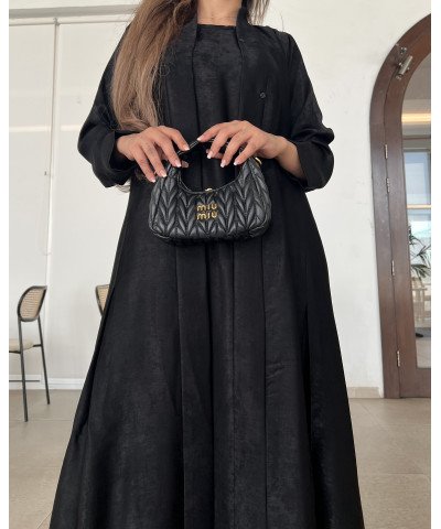عباية 00426 عباية أنيقة كلوش مع فستان داخلي