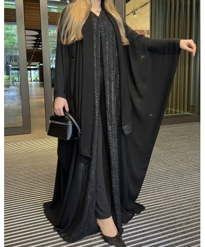 عباية 00435 مناسبات انيقه بخامة دبل شيفون ياباني