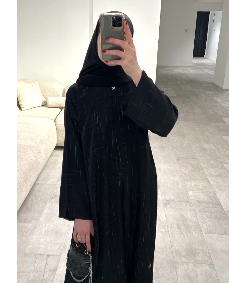 عباية 00440 سوداء أنيقة بخامة كريب تركي سواد فاحم عباية 00440 سوداء أنيقة بخامة كريب تركي سواد فاحم