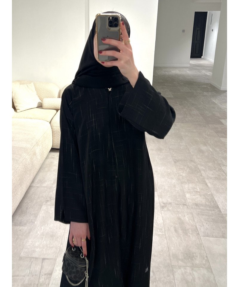 عباية 00440 سوداء أنيقة بخامة كريب تركي سواد فاحم عباية 00440 سوداء أنيقة بخامة كريب تركي سواد فاحم