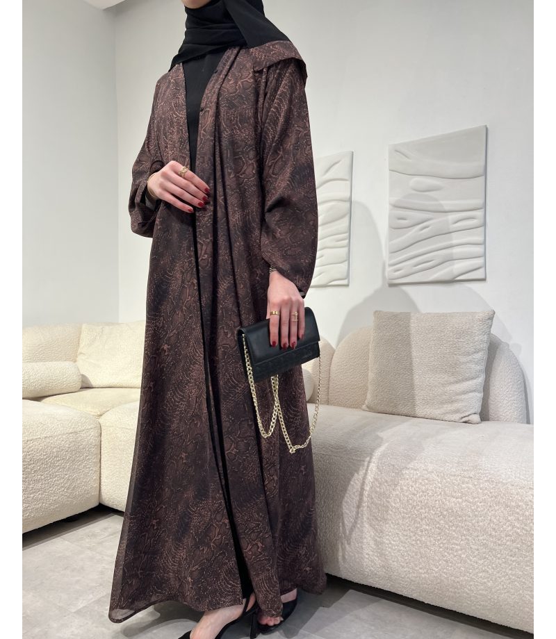 عباية 00443صيفية بقماش دبل شيفون ياباني
