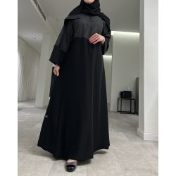 عباية 00448 عملية بخامة كريب وتفته مشجرة بالأسود