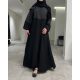 عباية 00448 عملية بخامة كريب وتفته مشجرة بالأسود عباية 00448 عملية بخامة كريب وتفته مشجرة بالأسود