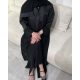 عباية 00448 عملية بخامة كريب وتفته مشجرة بالأسود عباية 00448 عملية بخامة كريب وتفته مشجرة بالأسود