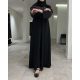 عباية 00448 عملية بخامة كريب وتفته مشجرة بالأسود عباية 00448 عملية بخامة كريب وتفته مشجرة بالأسود
