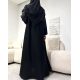 عباية 00448 عملية بخامة كريب وتفته مشجرة بالأسود عباية 00448 عملية بخامة كريب وتفته مشجرة بالأسود