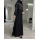 عباية 00448 عملية بخامة كريب وتفته مشجرة بالأسود عباية 00448 عملية بخامة كريب وتفته مشجرة بالأسود
