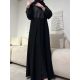 عباية 00448 عملية بخامة كريب وتفته مشجرة بالأسود عباية 00448 عملية بخامة كريب وتفته مشجرة بالأسود