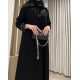 عباية 00457 أنيقة بتفاصيل ناعمة مع شك وتطريز 