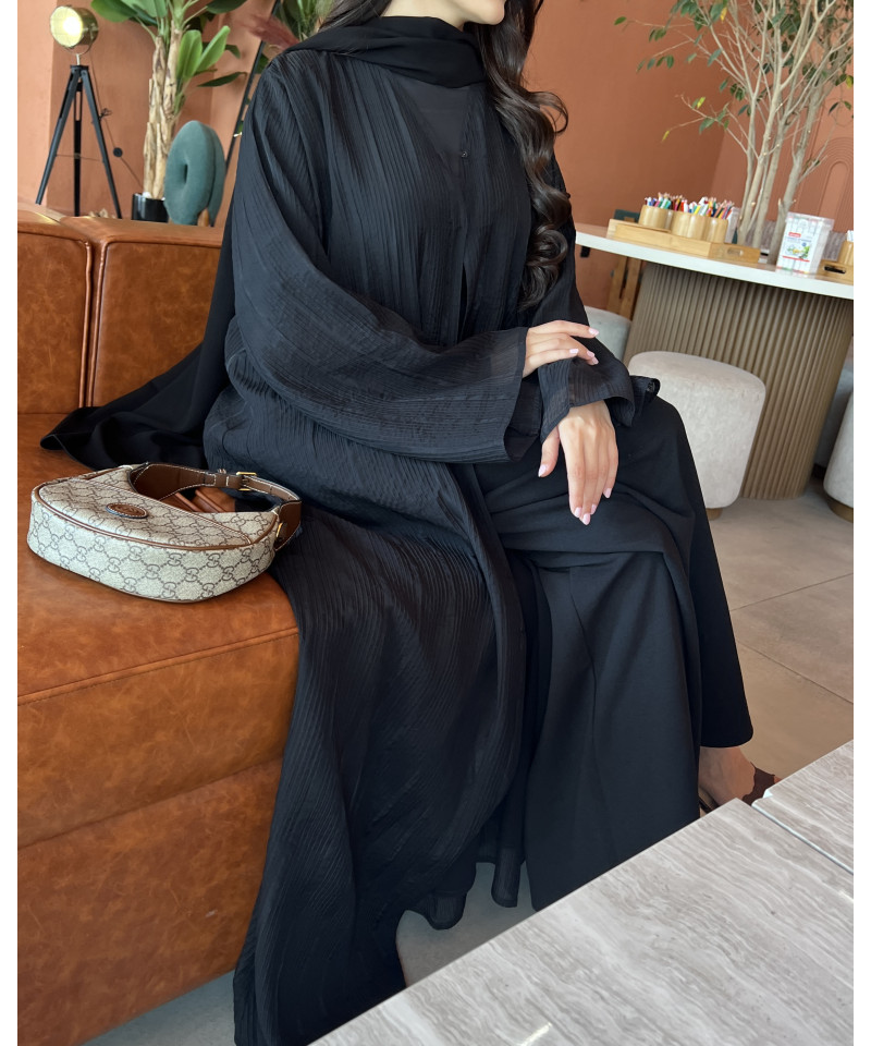 عباية 00464 صيفية بخامة عملية مبطنة