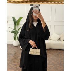 عباية 00471 صيفية باللون الأسود الغامق بقصة كلاسيك عباية 00471 صيفية باللون الأسود الغامق بقصة كلاسيك