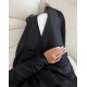 عباية 00482أنيقة باللون الأسود بخامة جاكار مطرز بالأسود 