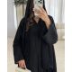 عباية 00482أنيقة باللون الأسود بخامة جاكار مطرز بالأسود 