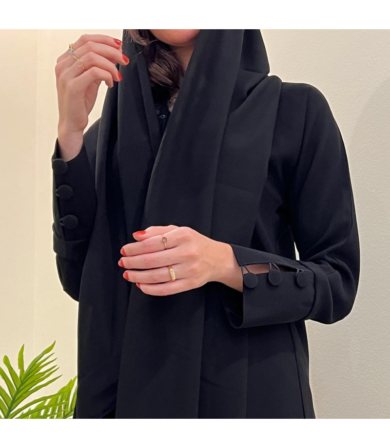 عباية 00047 عباية رسمية وعملية بخامة الكريب الملكي