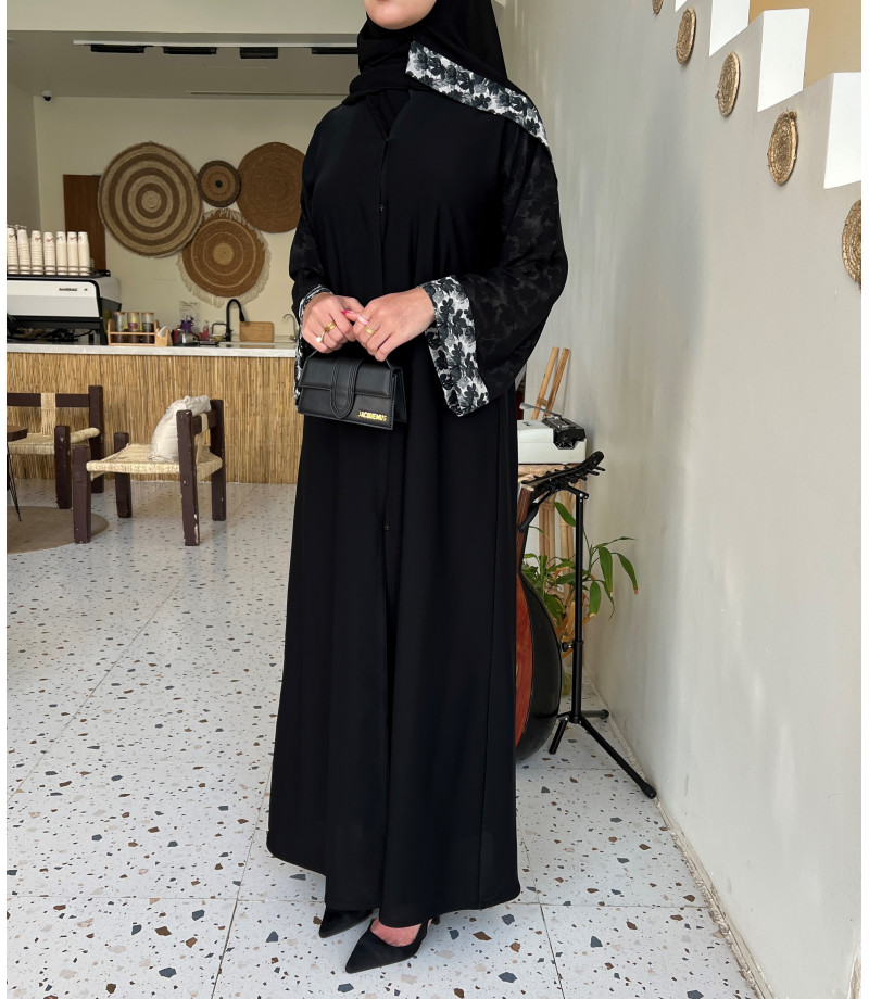 عباية 00178 عباية اسود بكم مفتوح عباية 00178 عباية اسود بكم مفتوح