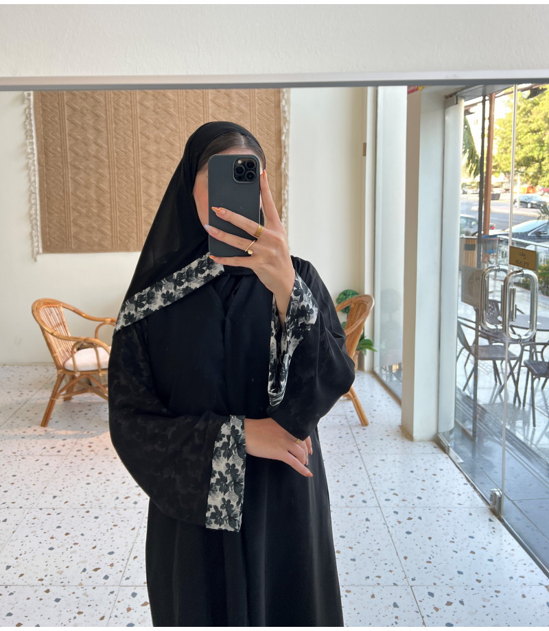 عباية 00178 عباية اسود بكم مفتوح عباية 00178 عباية اسود بكم مفتوح