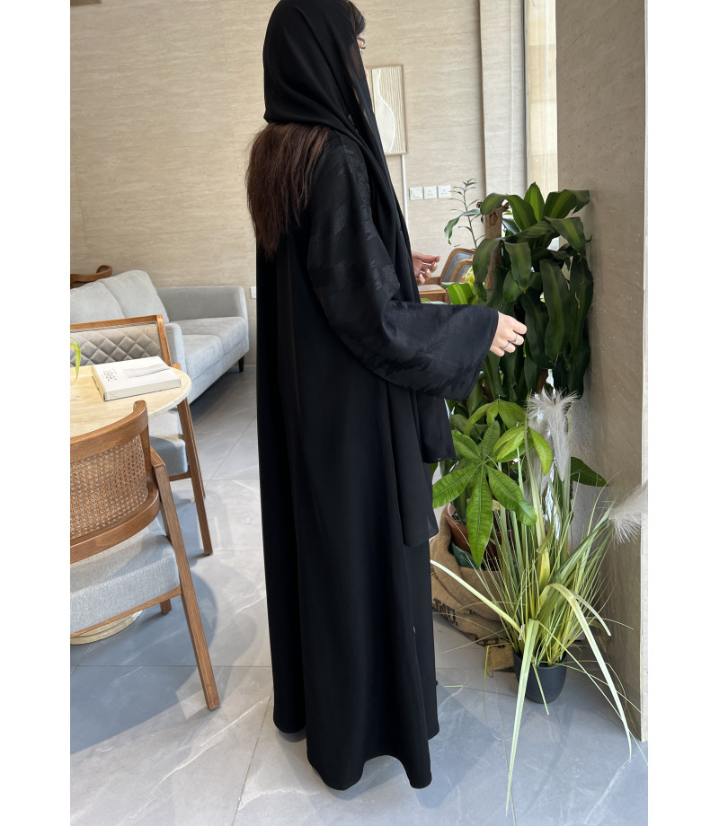 عباية 00290 عباية للدوام بكم جاكار اسود
