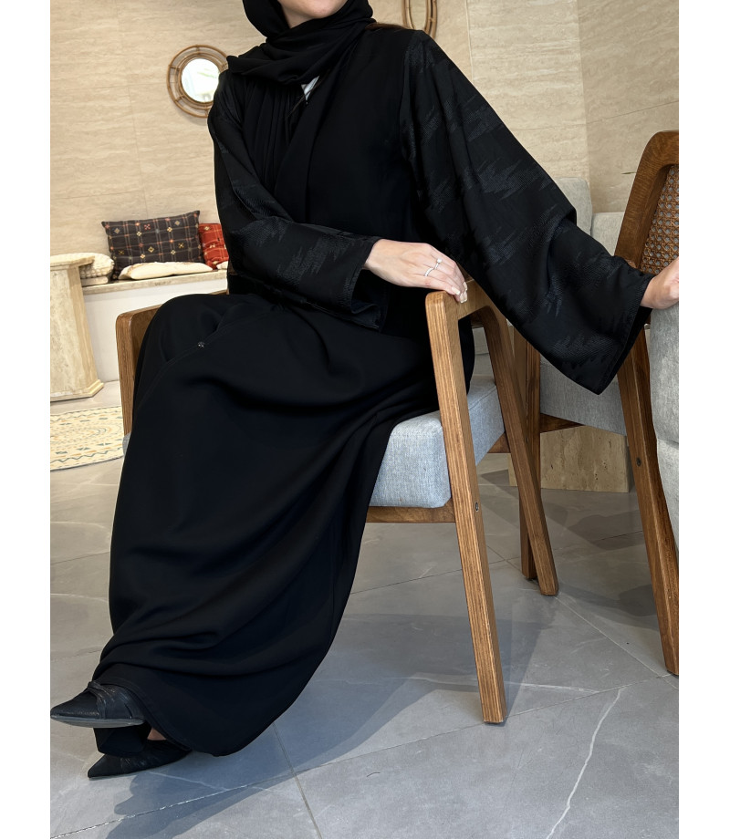 عباية 00290 عباية للدوام بكم جاكار اسود