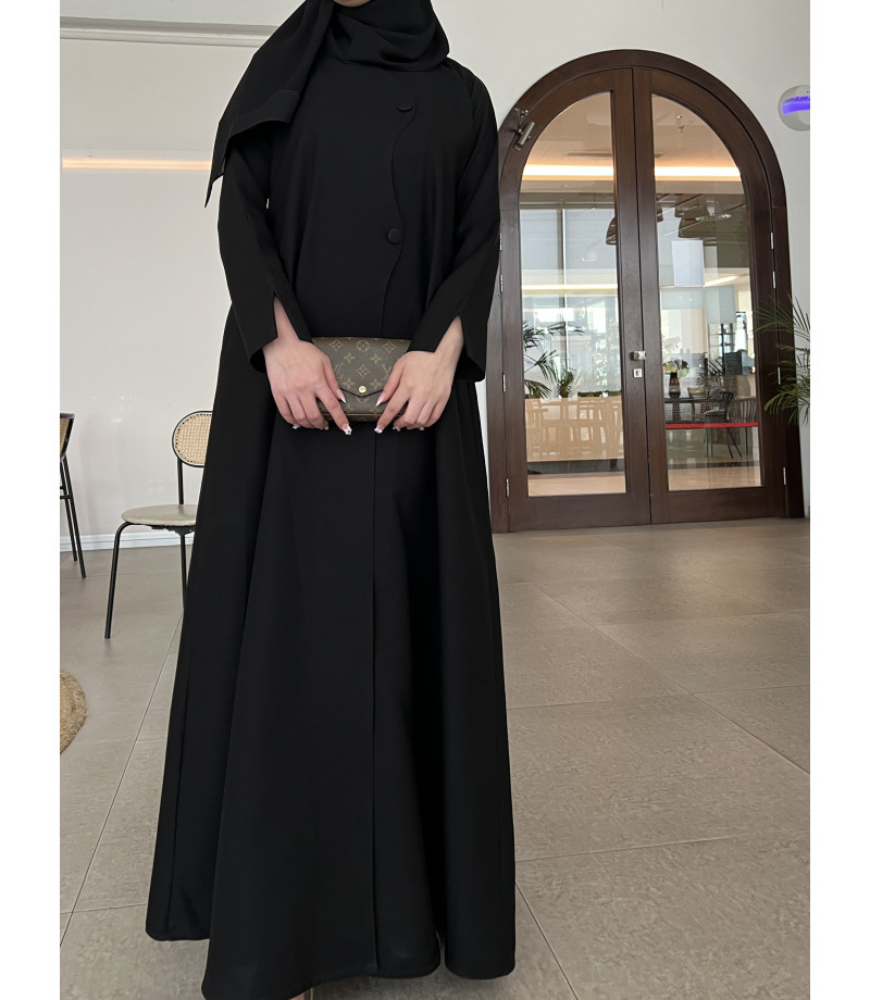 عباية 00395 عملية ورسمية بخامة كريب كوري