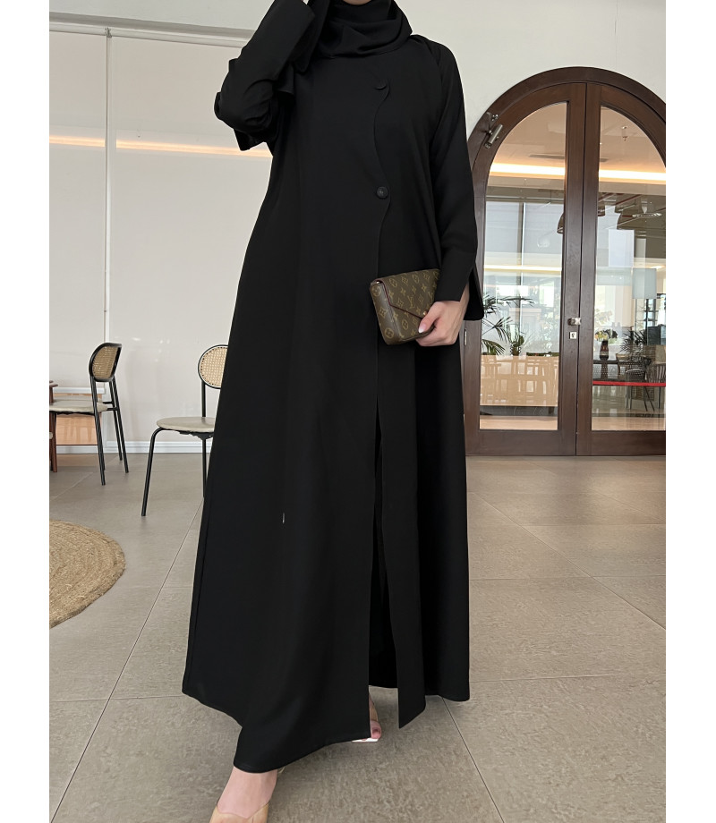 عباية 00395 عملية ورسمية بخامة كريب كوري
