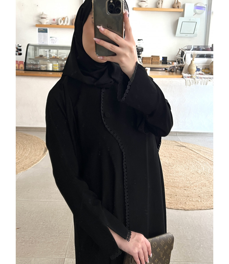 عباية 00398 بكلفة ناعمة بقصة مرد 