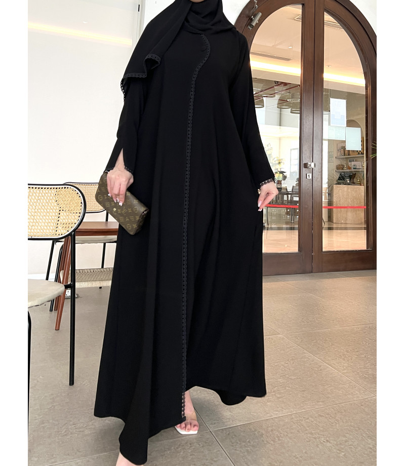 عباية 00398 بكلفة ناعمة بقصة مرد 