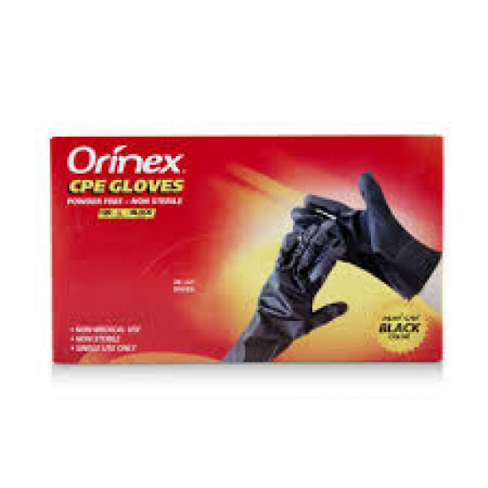 قفازات اسود اورينكس 100حبة XL قفازات اسود اورينكس 100حبة XL