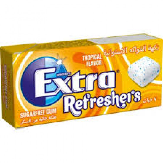 علك اكسترا بنكهة الفواكة الاستوائية خالية من السكر 7 حبات 