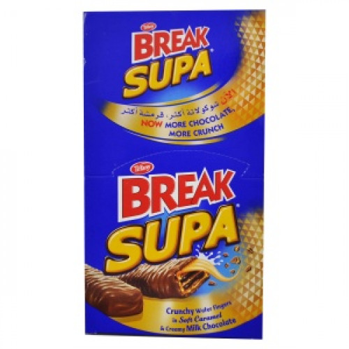 سوبا بريك اصابع الويفر المقرمش المغطي بطبقة الكراميل كرتون 2 اصبع - 12 حبة