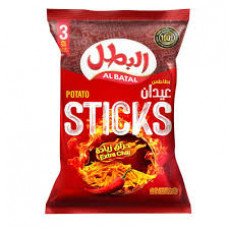 بطاطس البطل عيدان فلفل حار 80 جرام بطاطس البطل عيدان فلفل حار 80 جرام