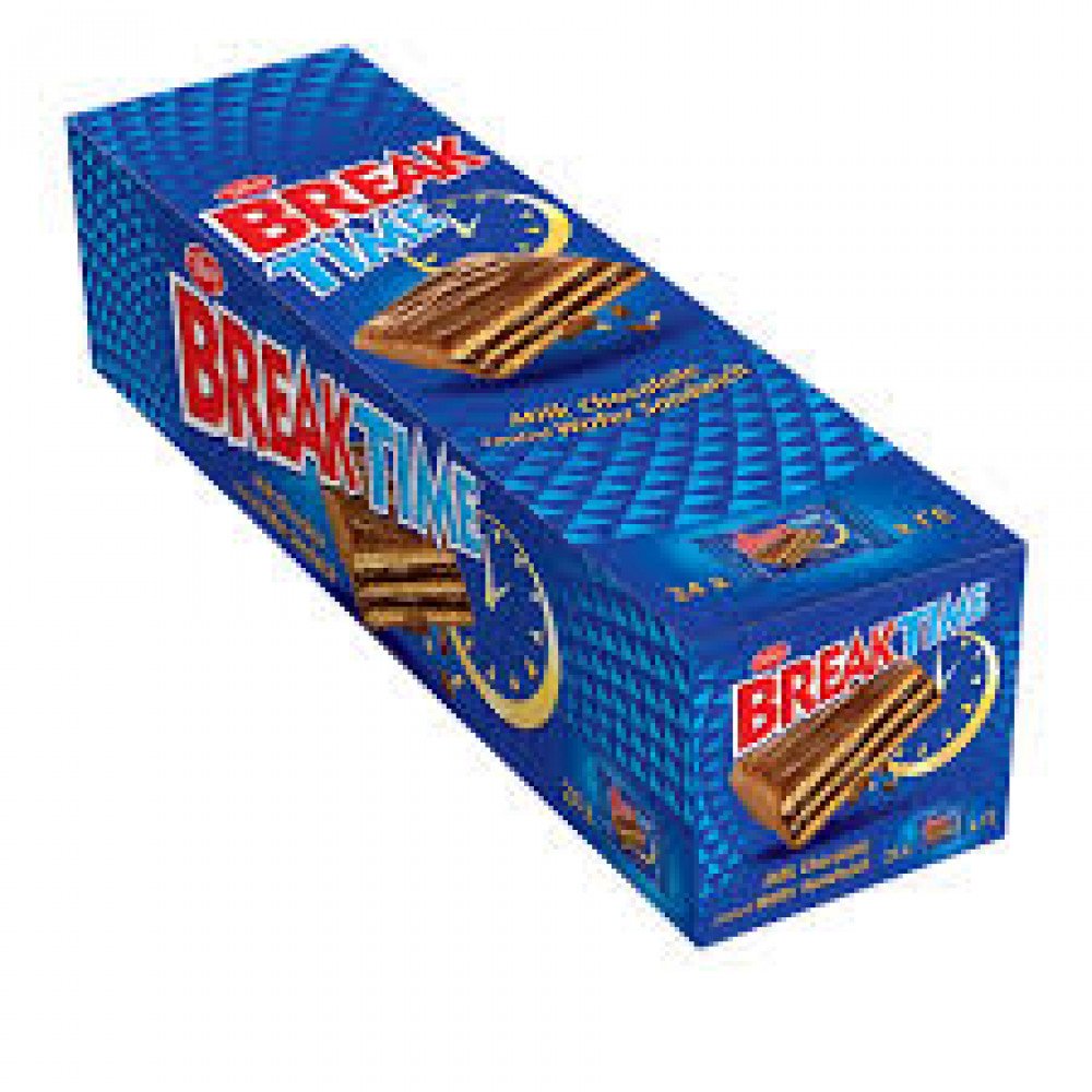 كرتون شوكلاته بريك تايم ويفر ساندويش 24 حبه 13 جم كرتون شوكلاته بريك تايم ويفر ساندويش 24 حبه 13 جم