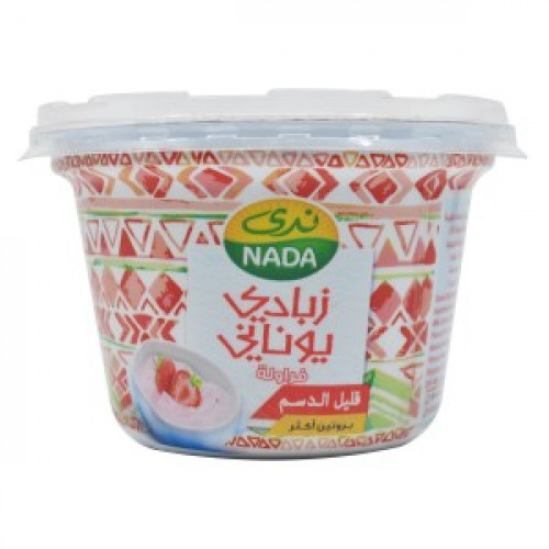 زبادي ندى يوناني قليل الدسم بنكهة الفراولة - 160 جرام