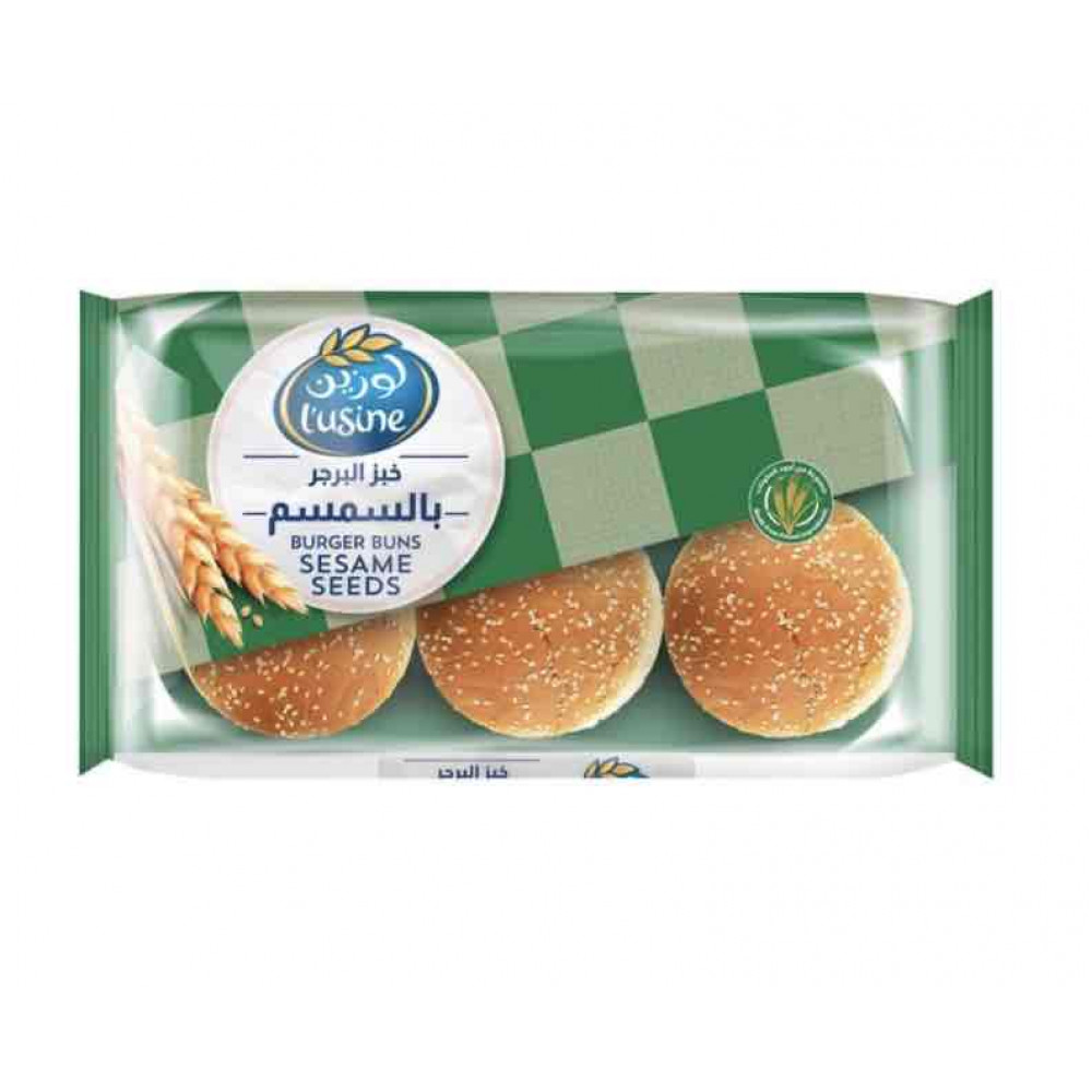 خبز برجر لوزين بالسمسم 400 جم