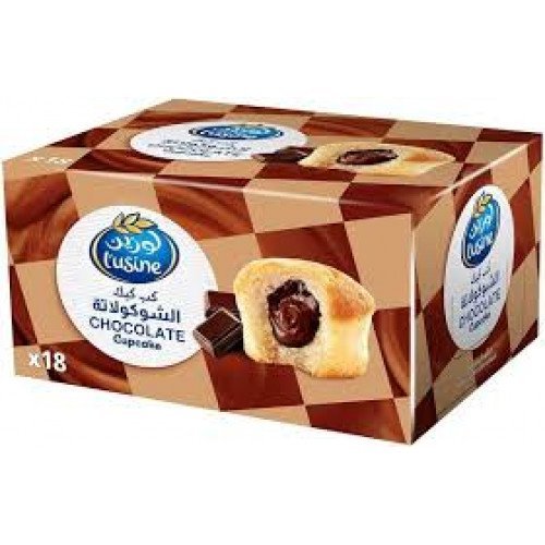 كرتون كاب كيك شوكولاتة لوزين 18 حبه