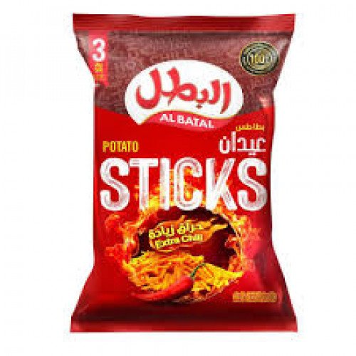 بطاطس البطل عيدان فلفل حار 80 جرام