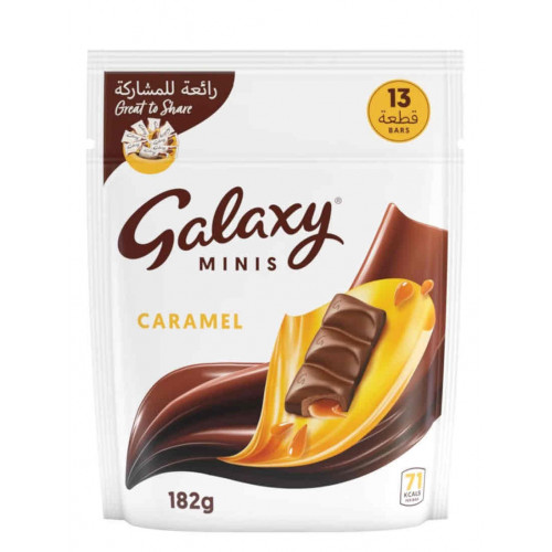 جالكسي - شوكولاته ناعمة بالكراميل (ميني 12 قطعة) - 168 جرام