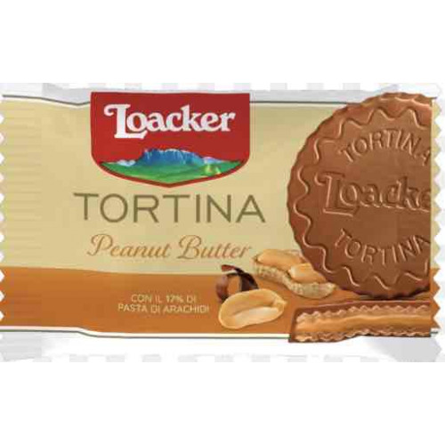 لواكر تورتينا شوكولاتة الحليب مع حشوة كريمة زبدة الفول السوداني _21 جرام