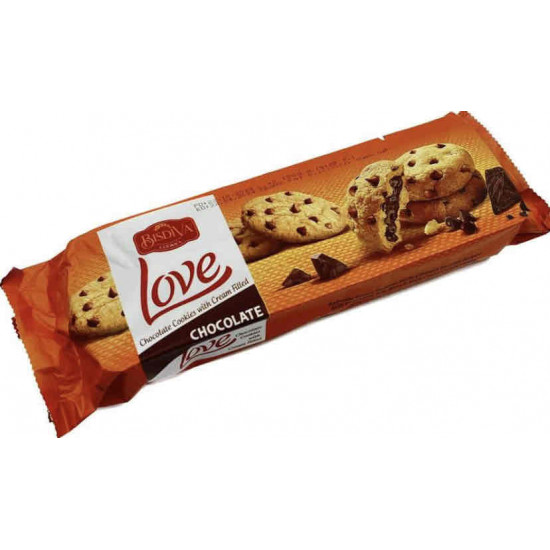 كوكيز بيسديفا لوف بسكويت شوكولاتة الحليب محشو بكريمة الكاكاو 