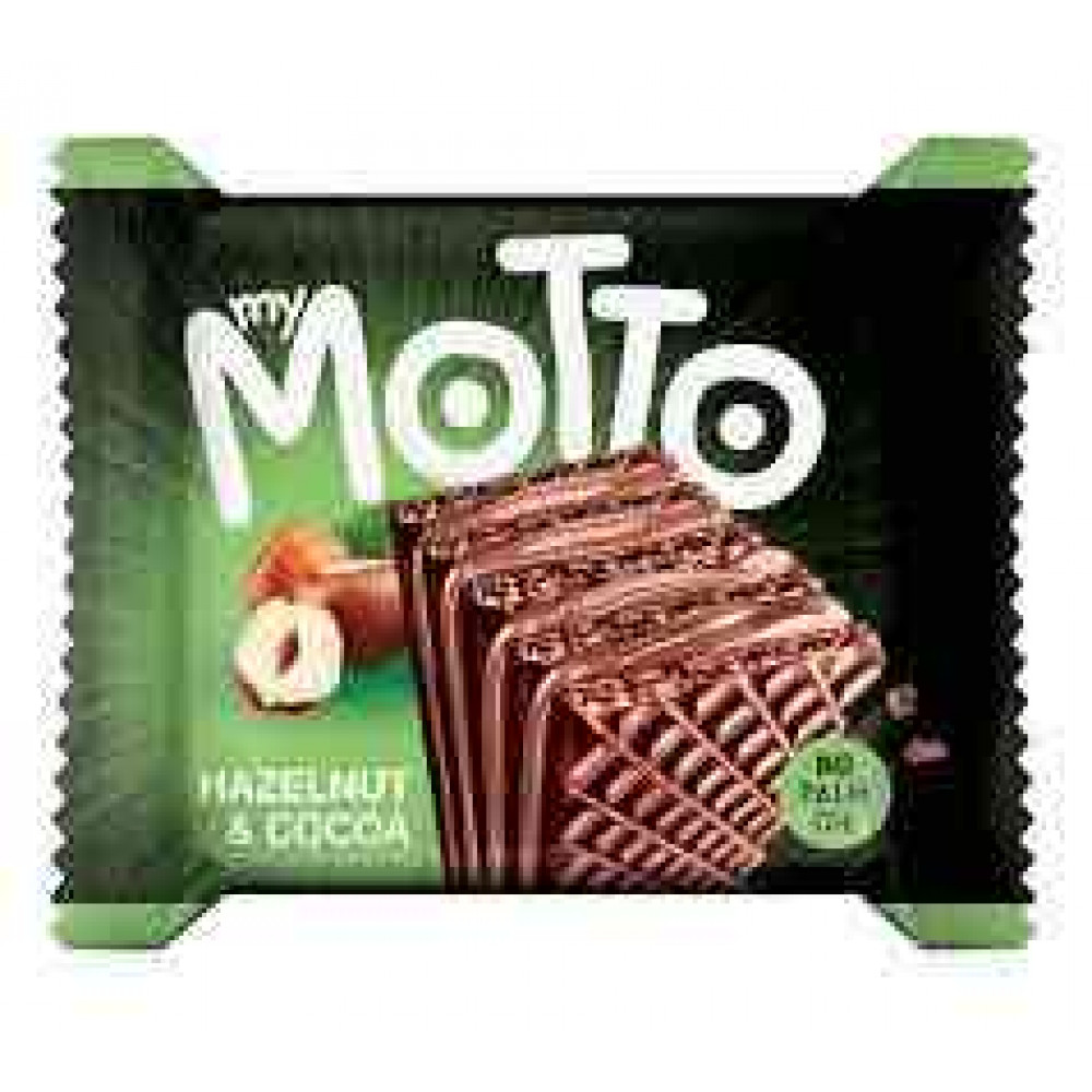 بسكويت موتو ويفر بكريمة البندق والكاكاو 34 غرام