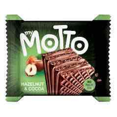 بسكويت موتو ويفر بكريمة البندق والكاكاو 34 غرام