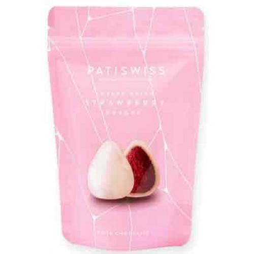باتسويز الفراولة مغلفة بالشوكولاتة البيضاء 80غرام