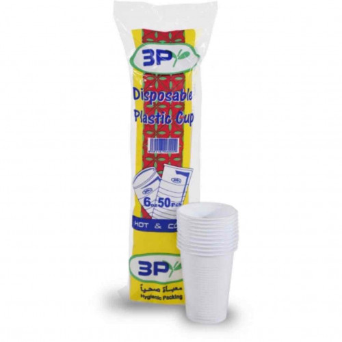 كاسات بلاستيك 3p عدد50