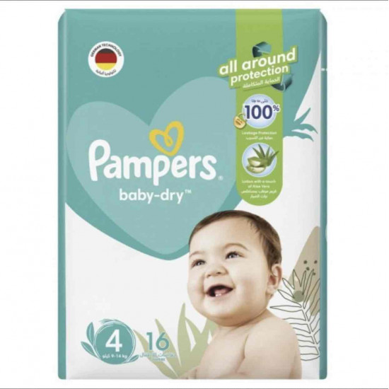 حفاضات بامبرز بيبي دراي مقاس 4 عدد 16