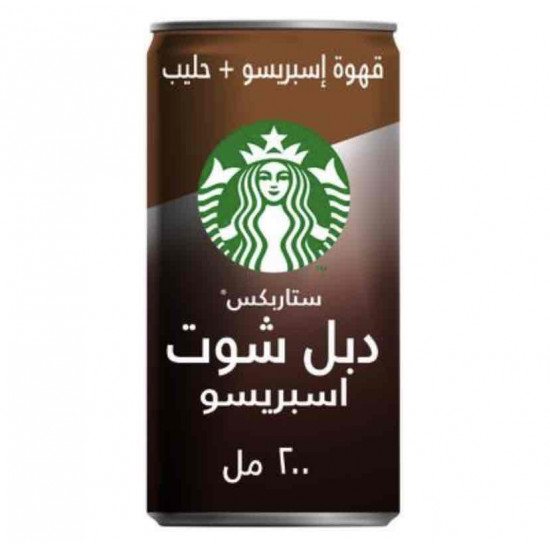 ستاربكس ايس كوفي دبل شوت اسبيرسو معا الحليب 200مل